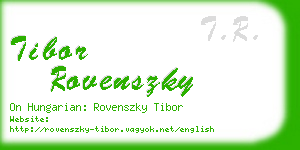 tibor rovenszky business card